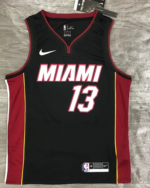Camisola NBA Miami Heat Bam Adebayo #13 Preta