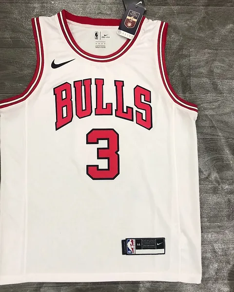Camisola NBA Chicago Bulls Dwyane Wade #3 Branca