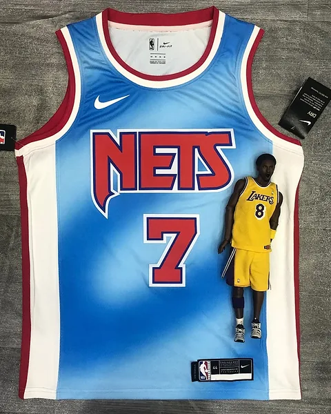 Camisola NBA Brooklyn Nets Kevin Durant #7 Retro Edição Especial Azul 2021