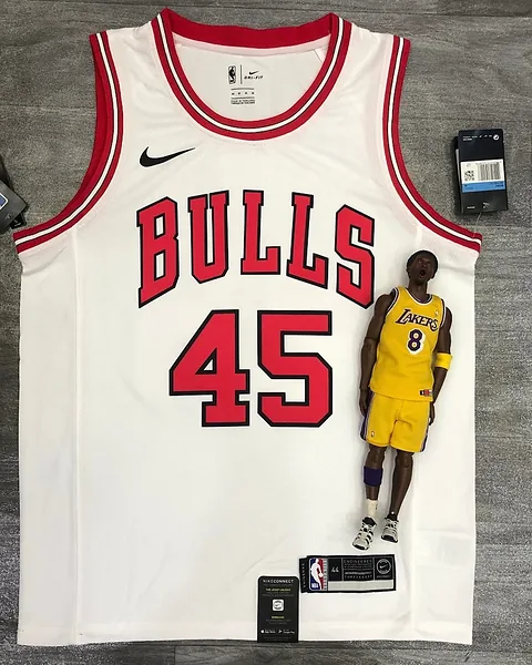 Camisola NBA Chicago Bulls Michael Jordan #45 Branca