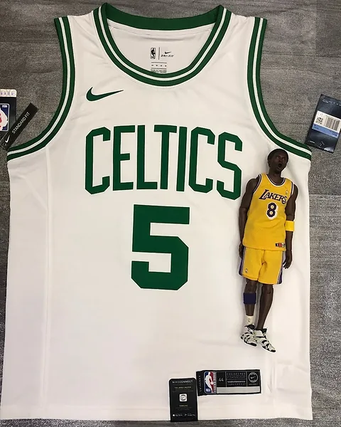 Camisola NBA Boston Celtics Kevin Garnett #5 Retro Branca
