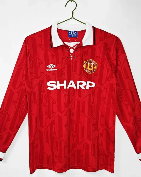 Camisola Retro Manchester United 1992/94 Principal Manga Comprida