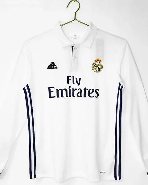 Camisola Retro Real Madrid 16/17 Principal Manga Comprida