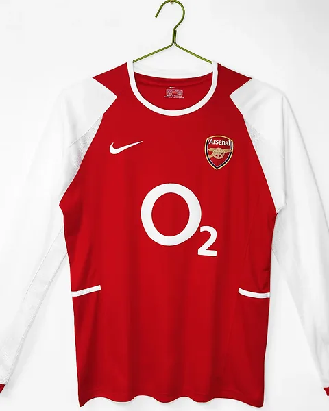 Camisola Retro Arsenal 2002/04 Principal Manga Comprida