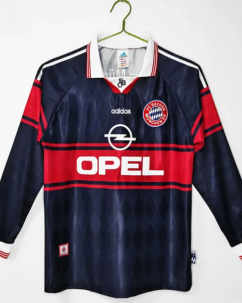 Camisola Retro Bayern Munique 1997/99 Principal Manga Comprida