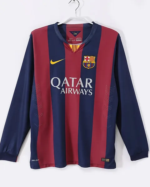 Camisola Retro Barcelona 14/15 Principal Manga Comprida