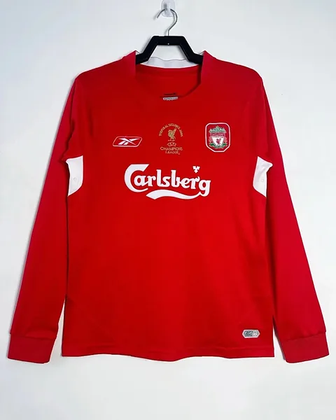 Camisola Retro Liverpool 2004/05 Principal Manga Comprida