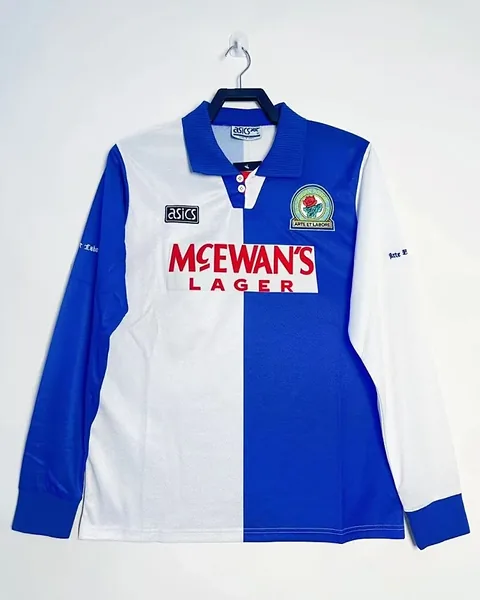 Camisola Retro Blackburn Rovers 1994/95 Principal Manga Comprida