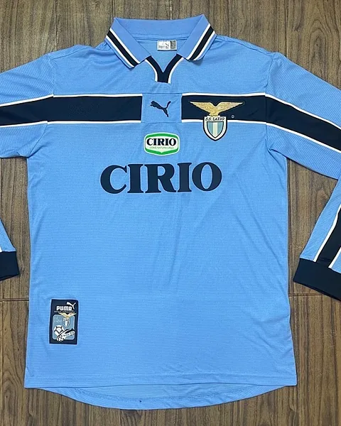 Camisola Retro Lázio 1998/00 Principal Manga Comprida